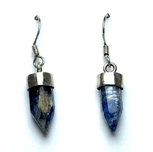 Blue Kyanite Point Earrings