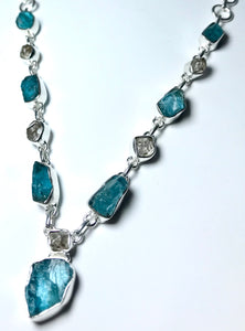 Apatite and Herkimer Diamond Necklace