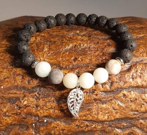 Solitary Siren Lava Stone & Amazonite Bracelet 7