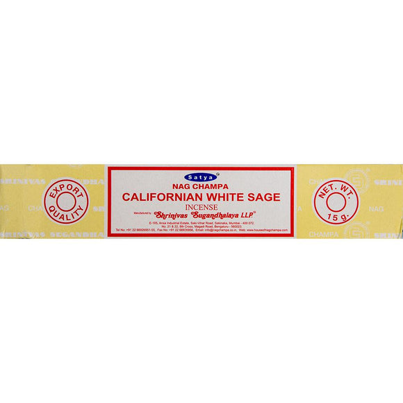 Satya 15g Californian White Sage Stick Incense