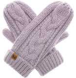 Womens Cable Knit Mittens