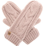 Womens Cable Knit Mittens