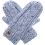 Womens Cable Knit Mittens